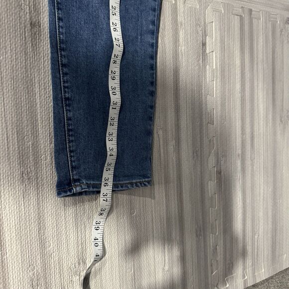 Pacsun Women’s Size 28 HIGH WAISTED STRAIGHT Leg Denim Blue Jeans - Picture 9 of 10